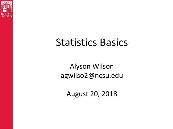 Basic Concepts in Statistics