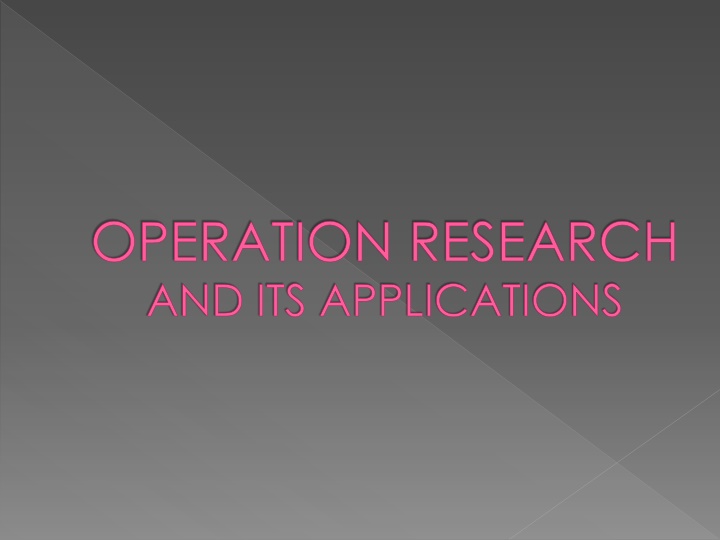 Operations Research: Misconceptions and Real-World Applications