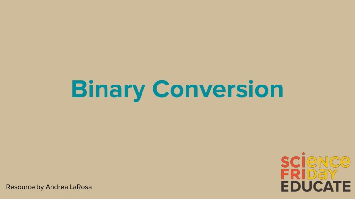Binary Code and Color Conversion