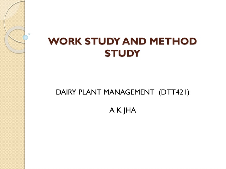 Techniques for Improving Productivity in Dairy Plant Management