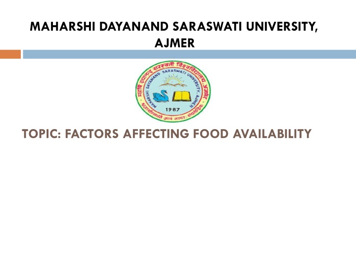 Factors Affecting Food Availability and Distribution Worldwide