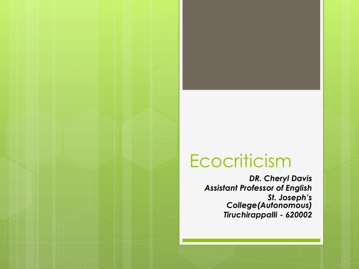 Ecocriticism: Literature, Nature, and Environment