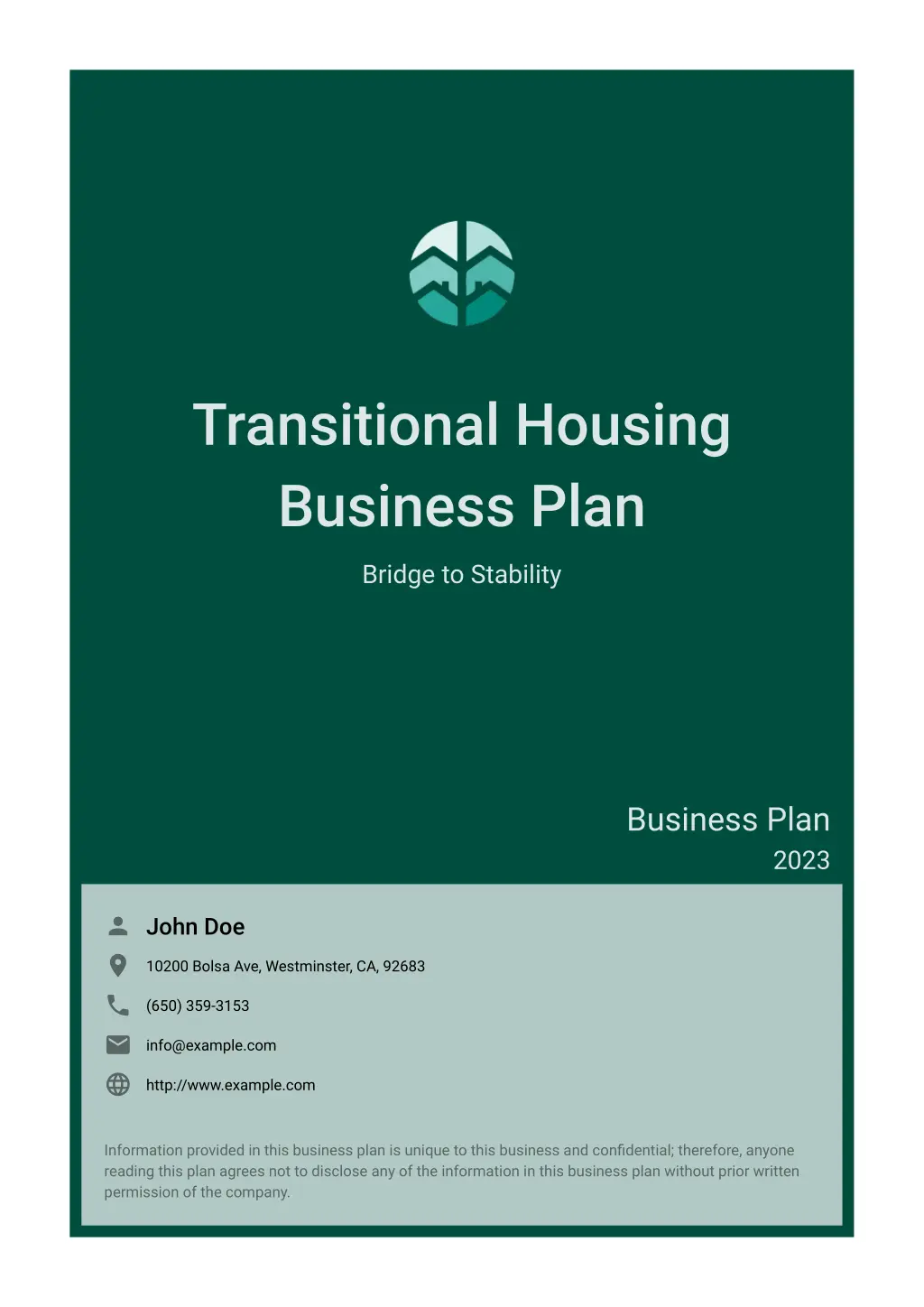 transitional housing business plan n.