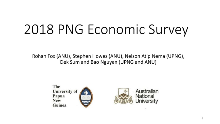 2018 PNG Economic Survey: Analysis and Recommendations