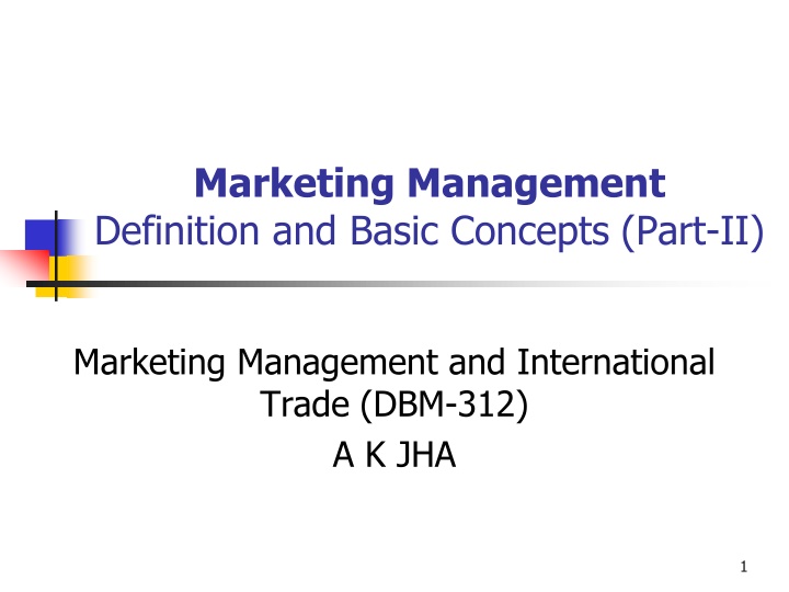Marketing Management and Philosophies