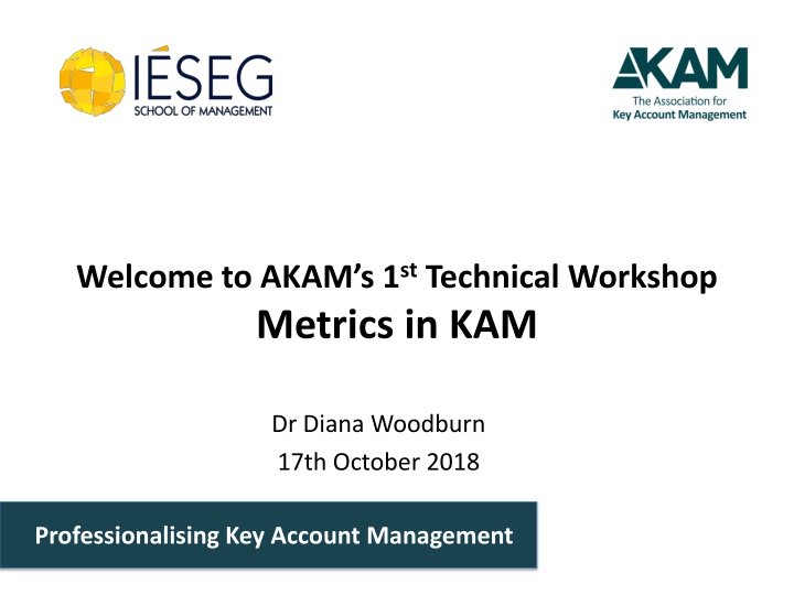 Workshop on Metrics in Key Account Management with Dr. Diana Woodburn