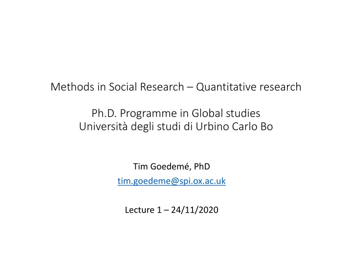 Quantitative Research in Social Studies: A Comprehensive Overview