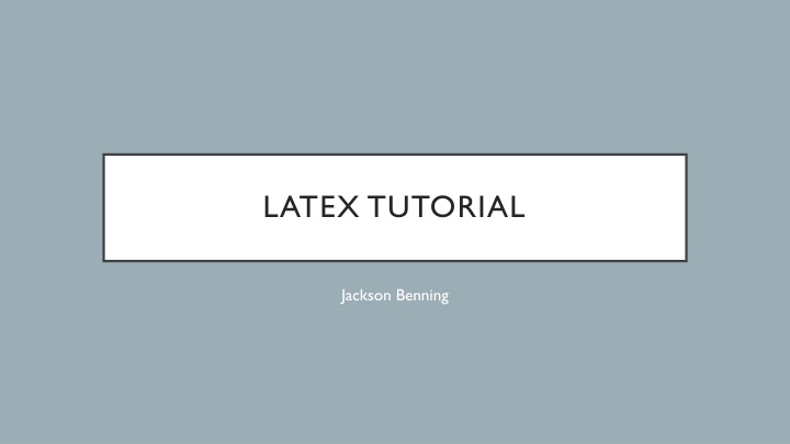 Introduction to LaTeX: A Typesetting Language for Beautiful Documents