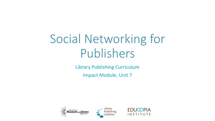 Social Media for Publishers