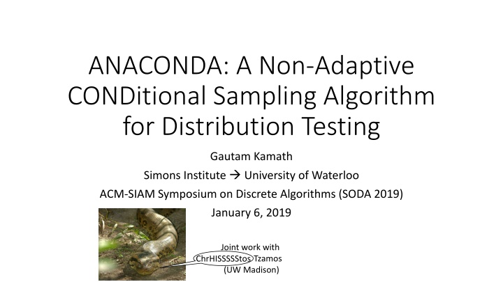Distribution Testing Algorithms for Property and Equivalence Testing