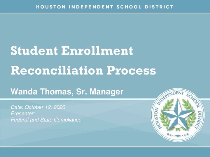 Student Enrollment Reconciliation Process Guidelines