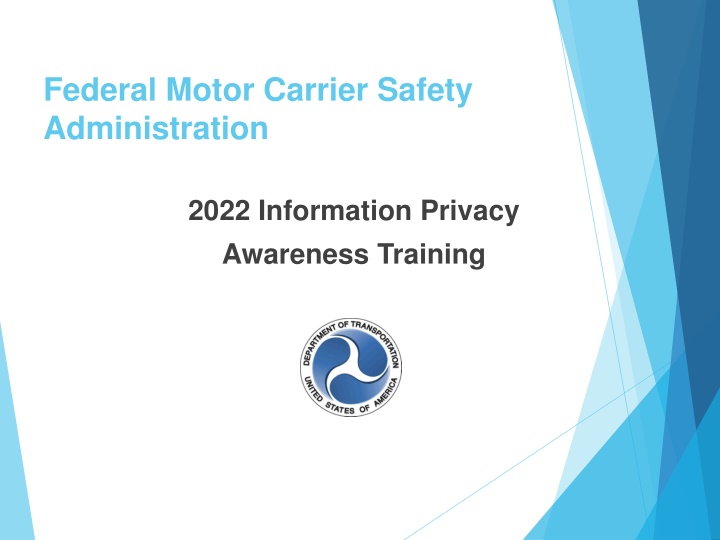 FMCSA Privacy Awareness Training Overview for 2022