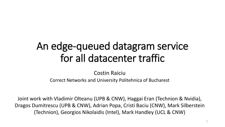 Modern Datacenter Networking Technologies