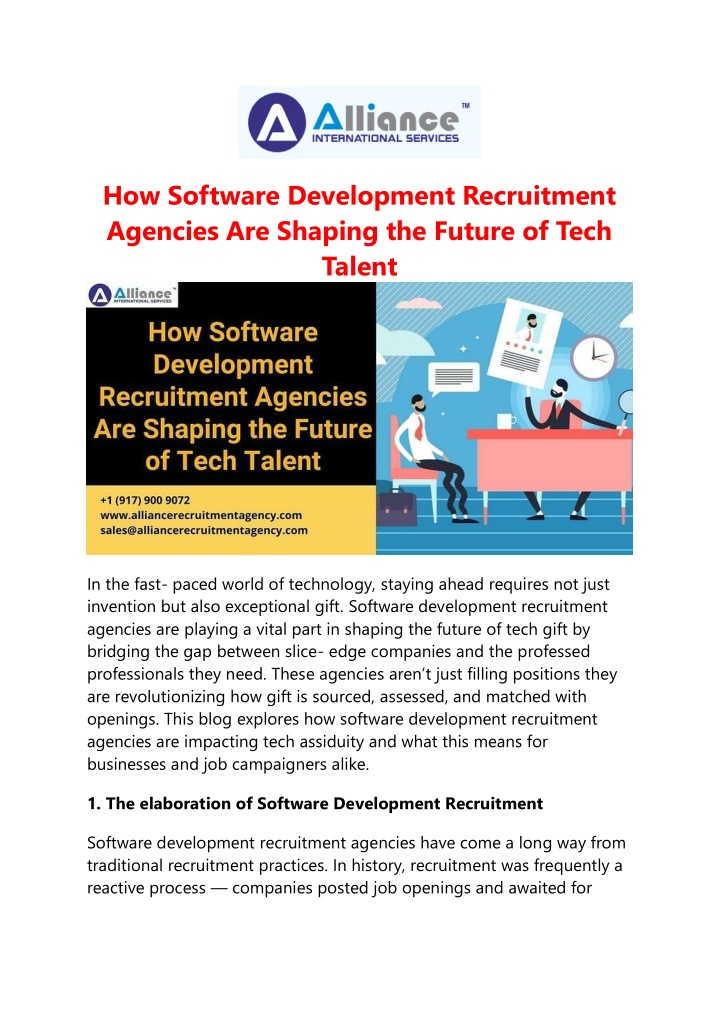 how software development recruitment agencies n.w