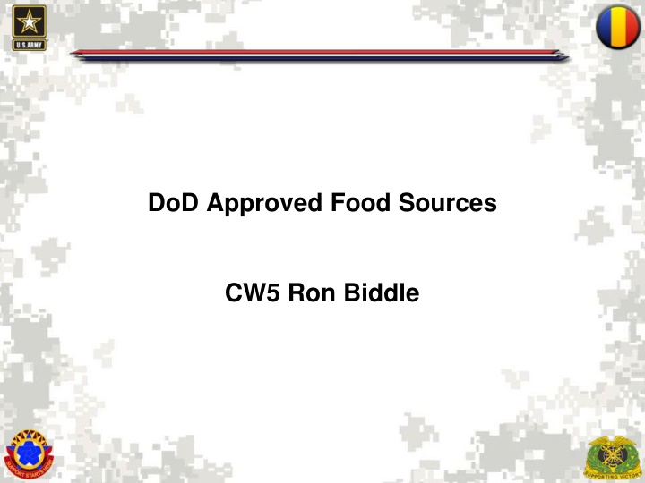 Approved Food Sources for Armed Forces Procurement