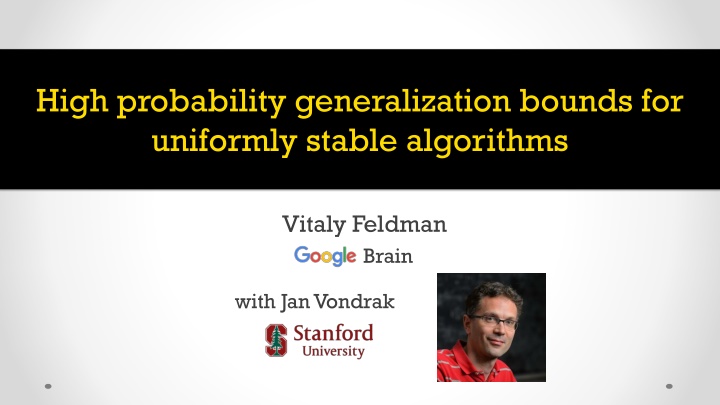 Stability and Generalization in Machine Learning