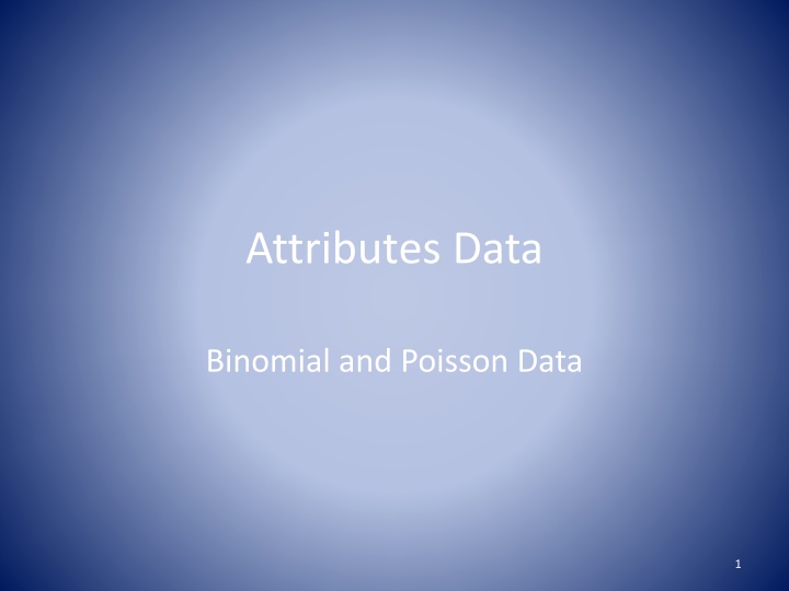 Binomial and Poisson Data Analysis