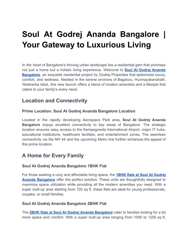 soul at godrej ananda bangalore your gateway n.w