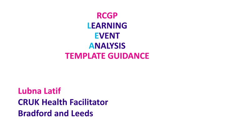 Effective Learning Event Analysis: A Key Aspect for Quality Improvement