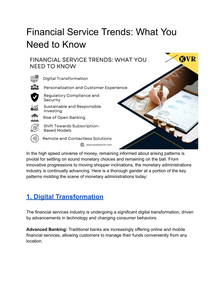 financial service trends what you need to know n.w