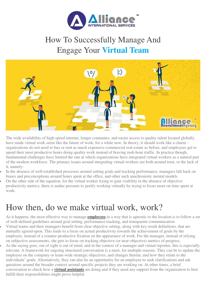 how to successfully manage and engage your n.w