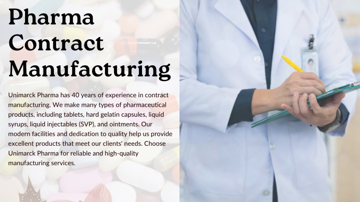 pharma contract manufacturing n.w