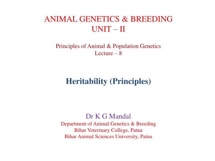 Heritability in Animal Genetics and Breeding