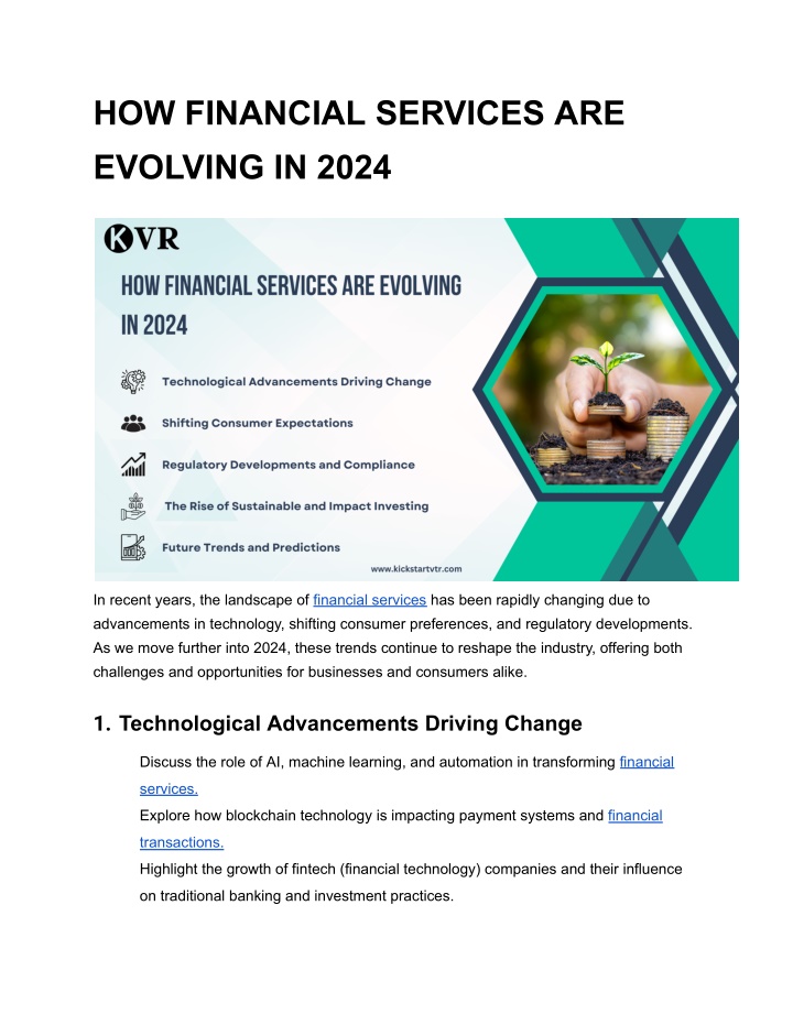how financial services are evolving in 2024 n.w