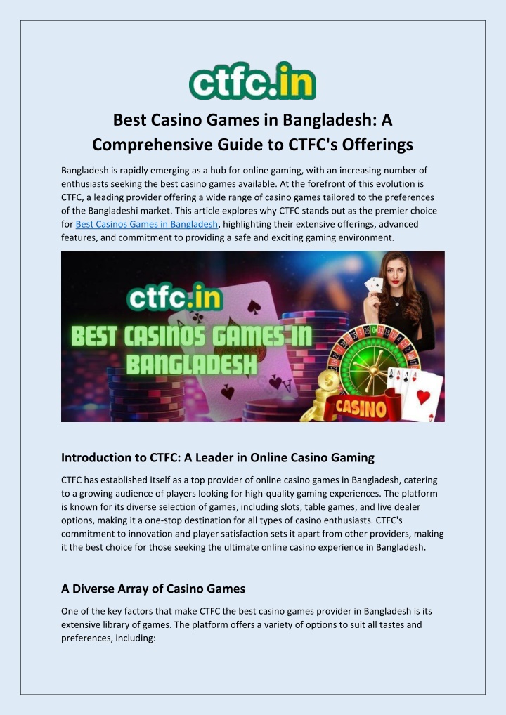 best casino games in bangladesh a comprehensive n.w