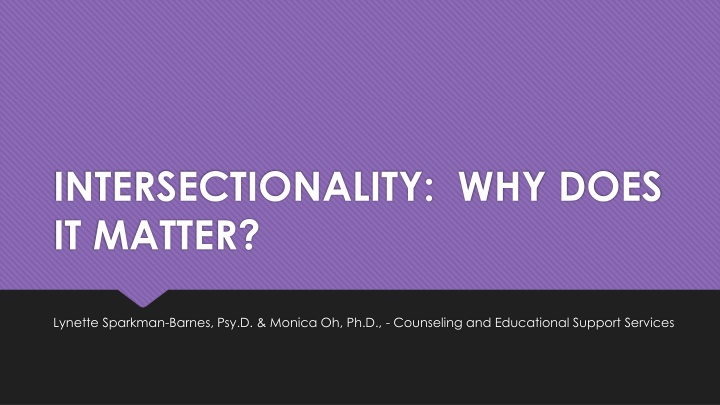 Intersectionality: Navigating Power and Identities