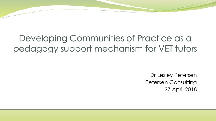 Enhancing Pedagogical Development Through Community of Practice