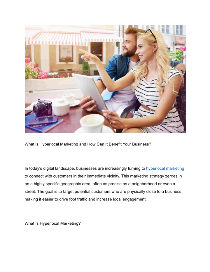 what is hyperlocal marketing n.w