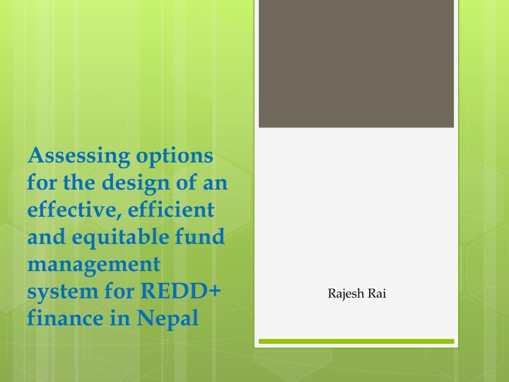 Options for REDD+ Fund Management System in Nepal