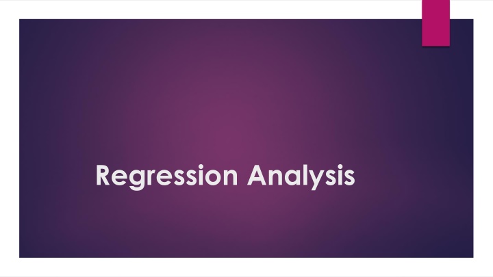 Regression Analysis: A Statistical Tool for Relationship Measurement