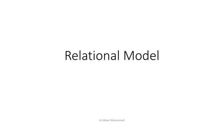 The Key Concepts of Relational Databases
