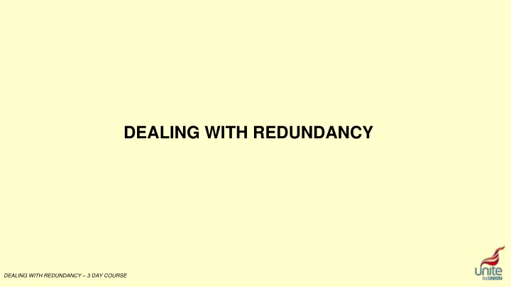 Redundancy in the Workplace