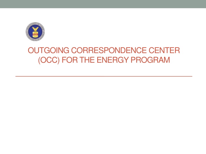 Streamlining Telework Printing with Outgoing Correspondence Center (OCC)