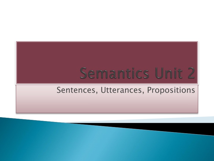 Sentences, Utterances, and Propositions