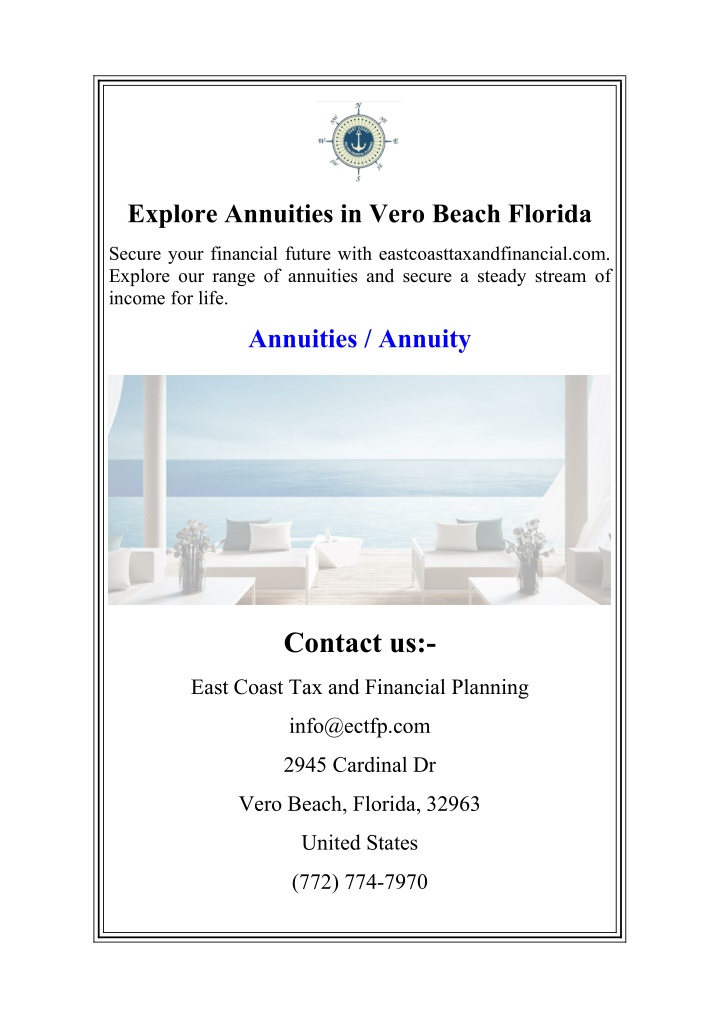 explore annuities in vero beach florida n.w
