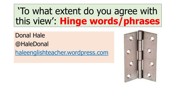 The Importance of Hinge Words in Essay Writing