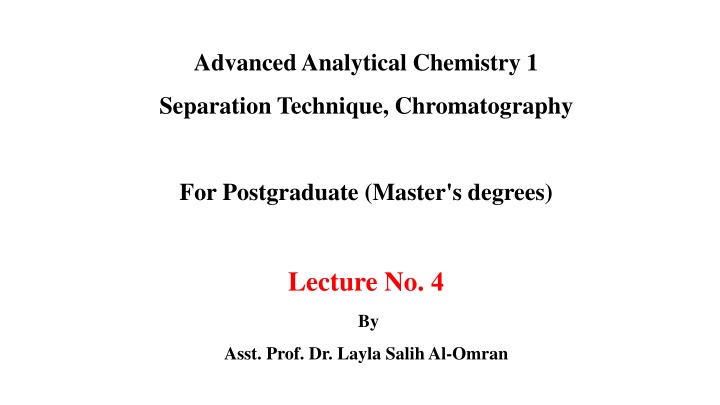 Ion Exchange Chromatography in Analytical Chemistry