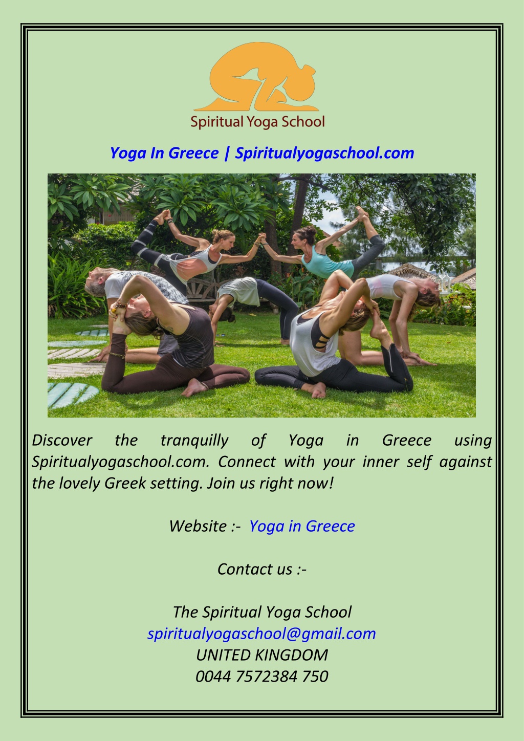 yoga in greece spiritualyogaschool com l.w