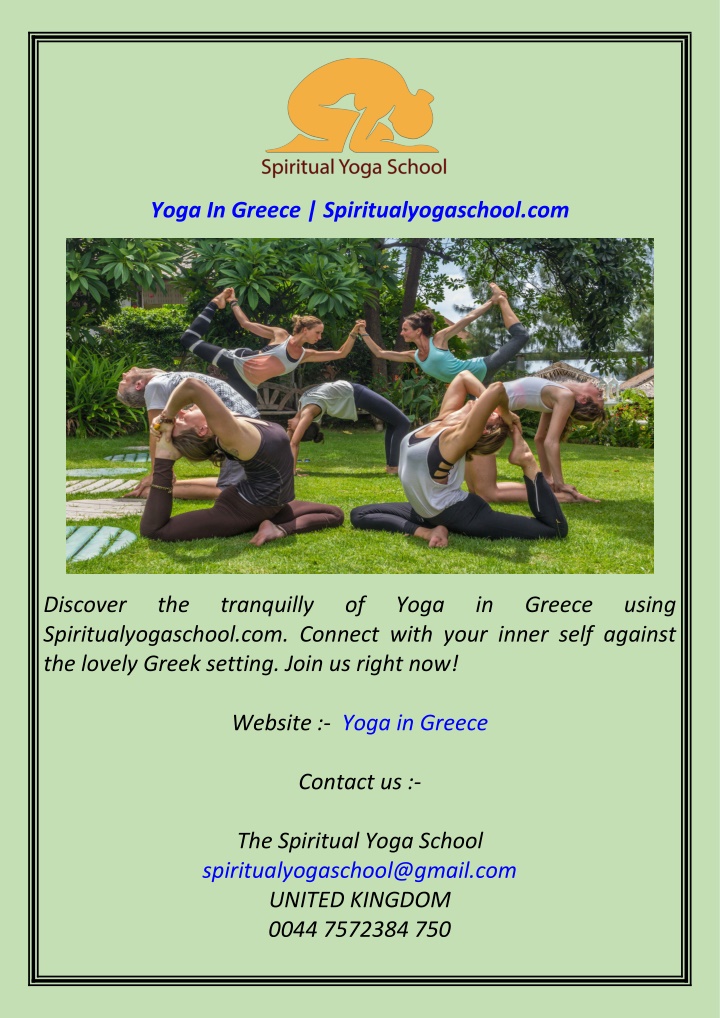 yoga in greece spiritualyogaschool com n.w