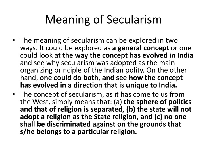 Evolution of Secularism: From Europe to India