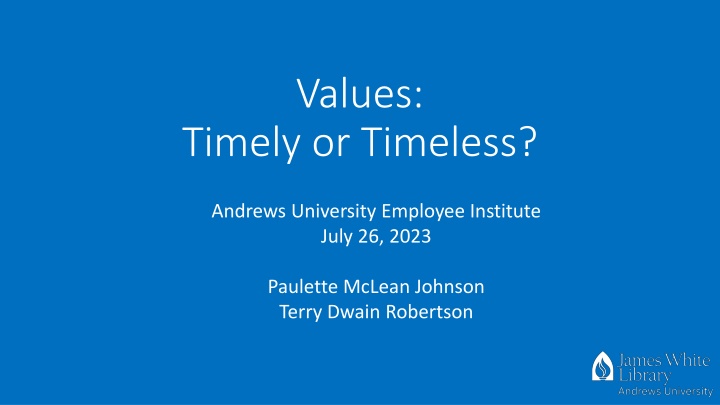 Core Values in Higher Education Institutions