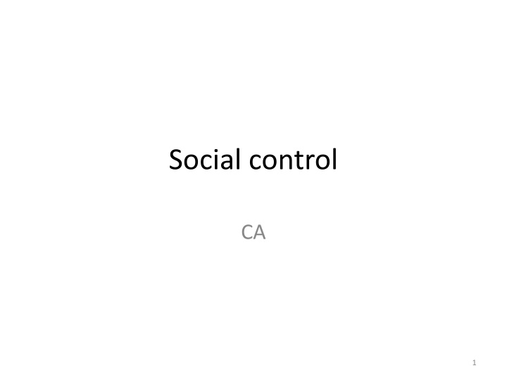 Social Control: Importance and Types
