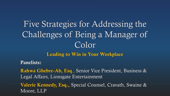 Strategies for Success as a Manager of Color