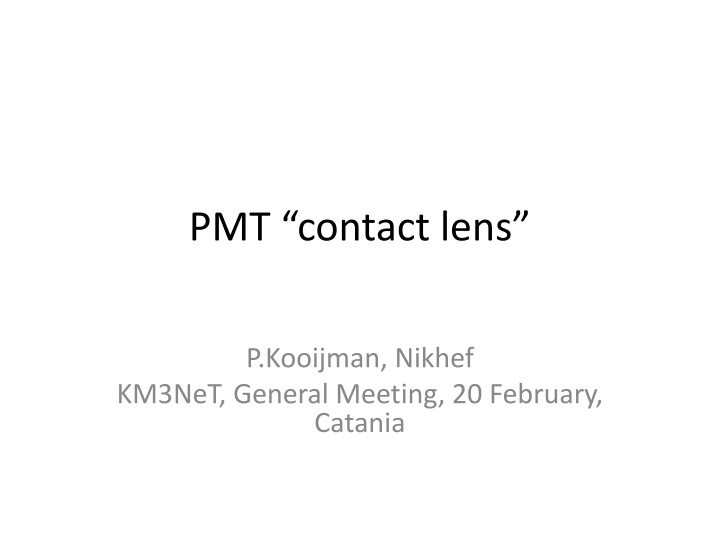 Insights on PMT Contact Lens Innovations