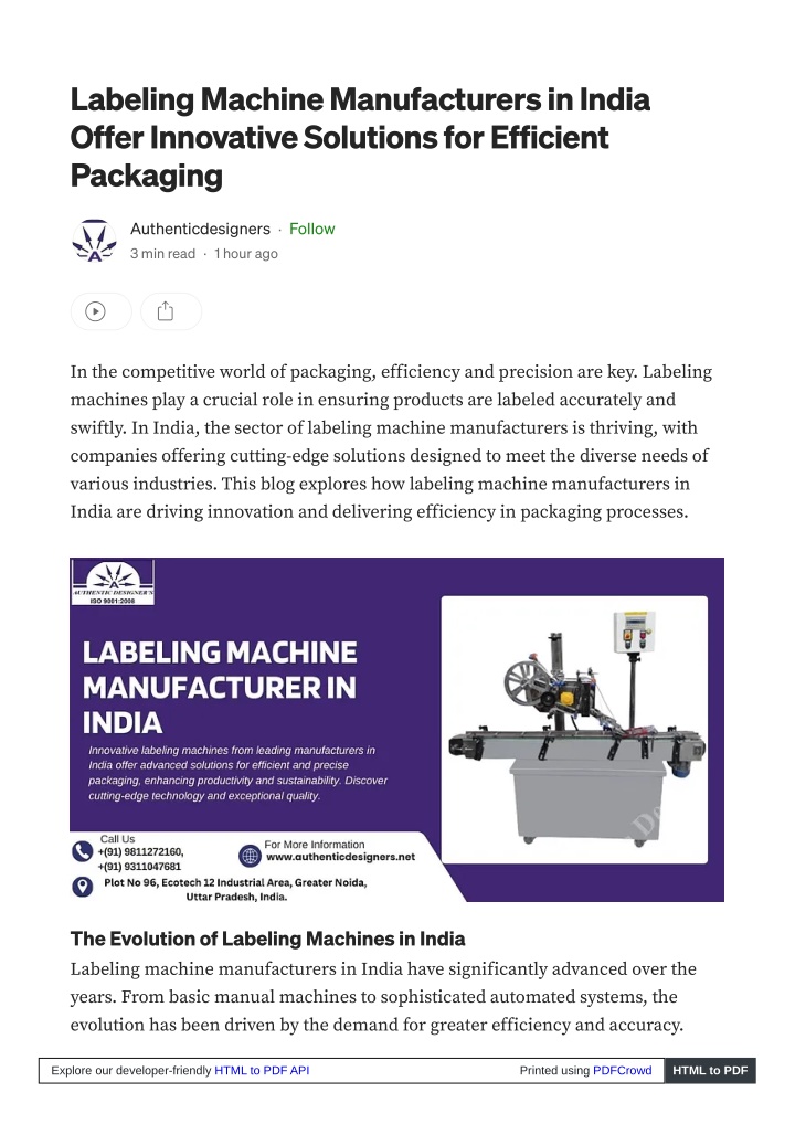 labeling machine manufacturers in india offer n.w