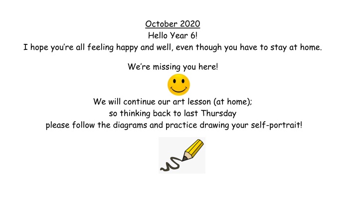 Art Lesson: Drawing Self-Portrait at Home